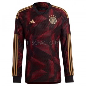 Maillot de Foot Allemagne Extérieur Coupe du monde 2022 Manches Longues